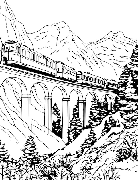 future cosmic train coloring page