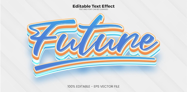 Future editable text effect in modern trend style