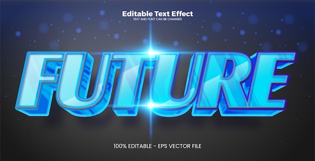 Future editable text effect in modern trend style