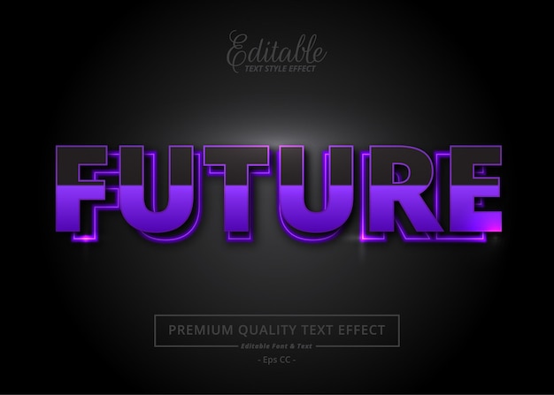 Future editable text style effect