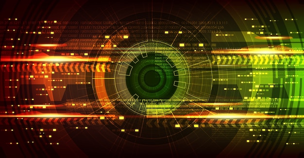 Future Eye Cyber Technology Circuit Board Background