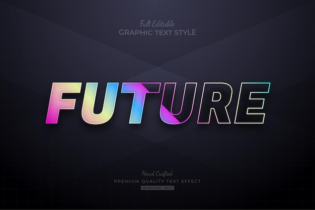 Future Gradient Editable Text Effect Font Style