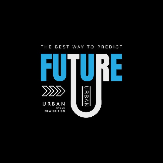 future graphic typography vector t shirt design