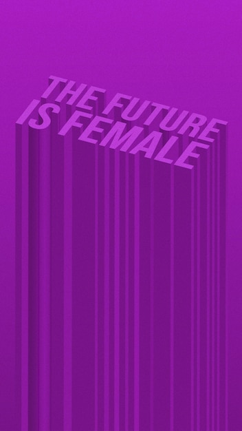 Vector the future is female vertical background social media design