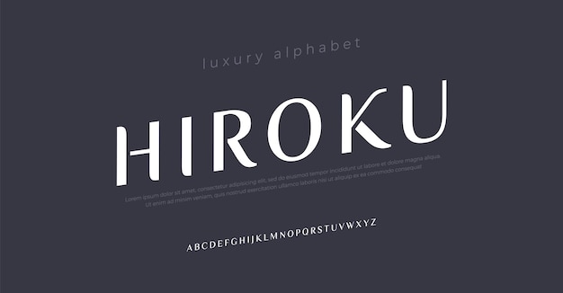 future luxury alphabet font typography urban style