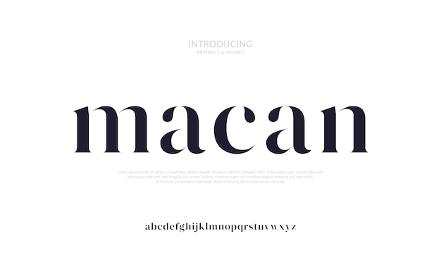 Future luxury alphabet font typography urban style