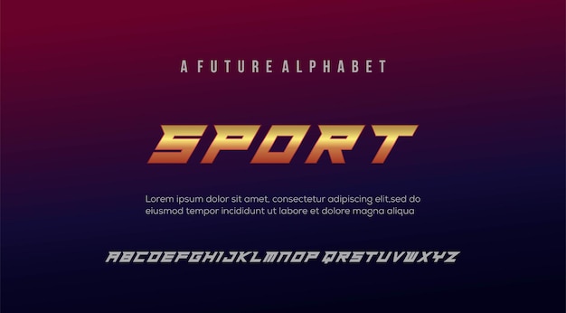 Future modern italic alphabet font. Typography urban style font for sport, technology, digital, film