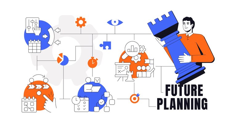 Vector future planning concept illustration