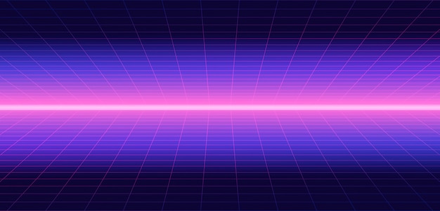 Vector future retro line background