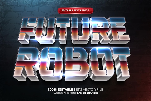 Future Robot 3D Text Effect