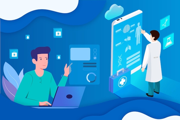 future technology flat illustration