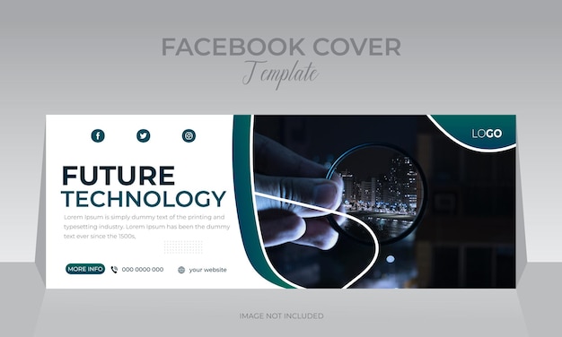 Vector future technology gadget sale social media web banner design template for page or group promotion