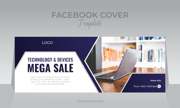 Vector future technology gadget sale sociale media webbanner ontwerpsjabloon voor pagina- of groepspromotie