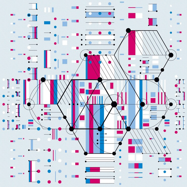Vector future technology vector drawing, industrial wallpaper. graphic illustration of engine or mechanism.