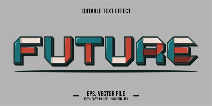 Vector future text effect