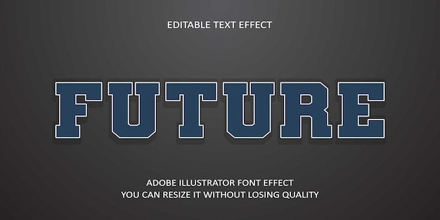 Vector future text font effect