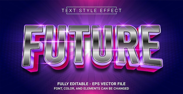 Future Text Style Effect Editable Graphic Text Template