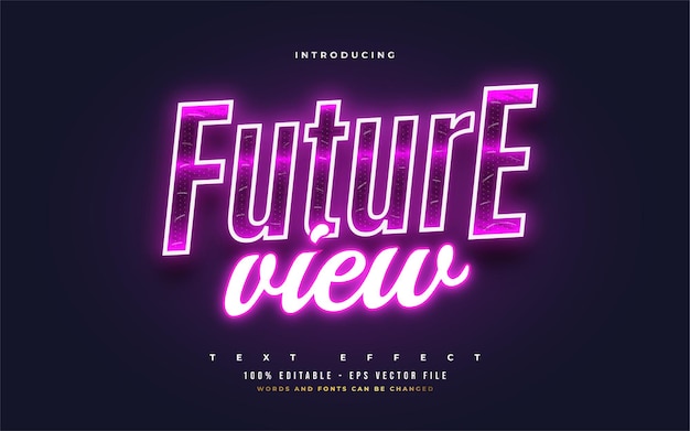 Future view Editable Text Style Effect