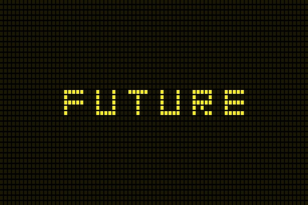 Vector future word abstract technology futuristic hud vector digital design