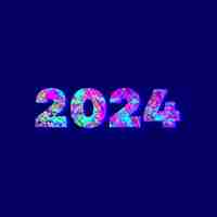 Vector futuristic 2024 vector background explore the next dimension