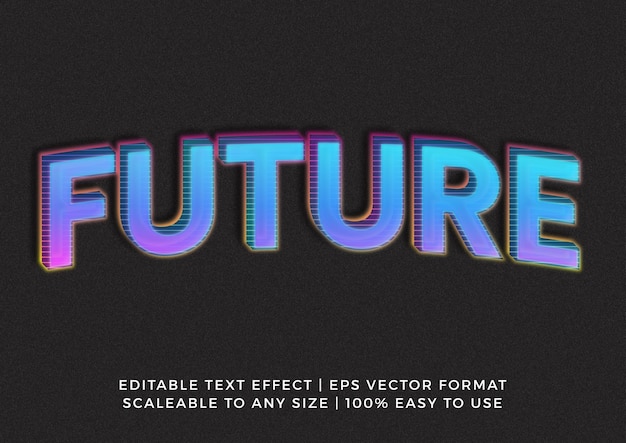 Futuristic 3d graphic line pattern title text effect