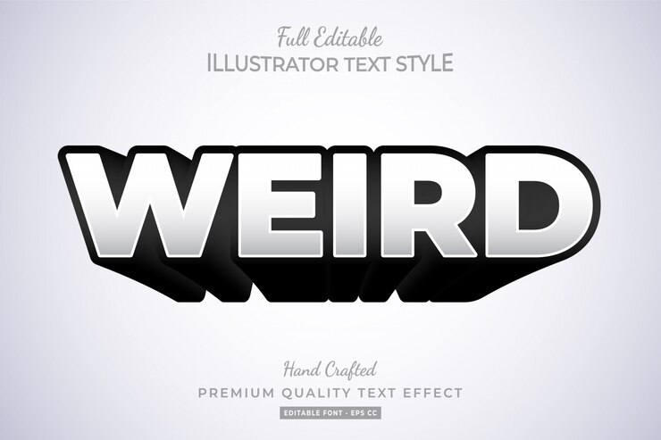 Futuristic 3d Text Style Effect