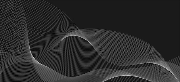 Futuristic abstract background with line blend motion White curve graphic illustration technology