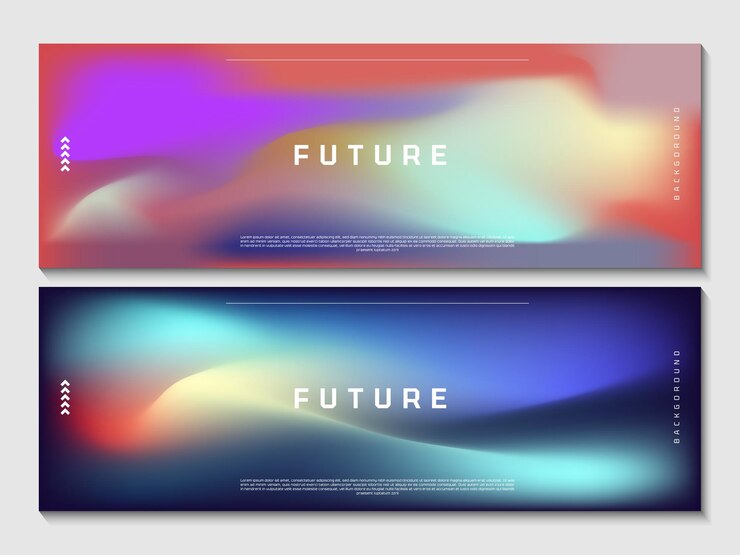 Vector futuristic abstract gradient background for banner poster presentation vector illustration