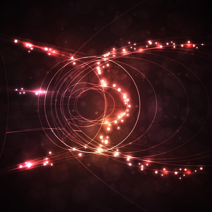 Vector futuristic abstract illustration neon technology background