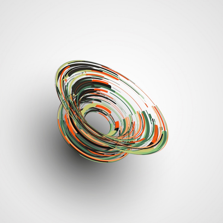 Vector futuristic abstract shape illustration