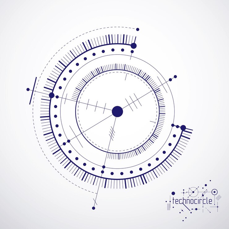 Vector futuristic abstract vector technology background. mechanical engineering wallpaper.