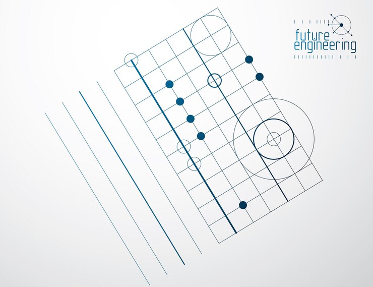 Vector futuristic abstract vector technology background. mechanical engineering wallpaper.