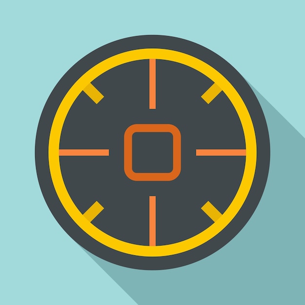 Futuristic aim scope icon Flat illustration of futuristic aim scope vector icon for web design