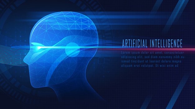 Futuristico sfondo di intelligenza artificiale