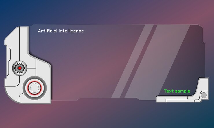 Vector futuristic artificial intelligence interface panel