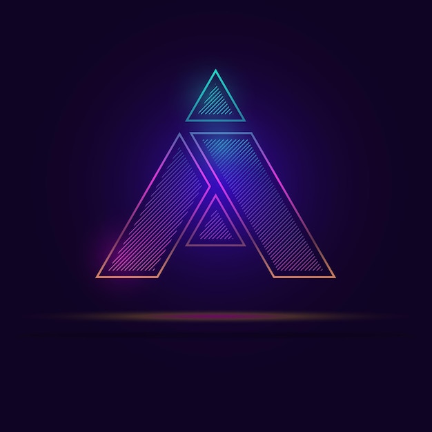 Vector futuristic artificial intelligence logo vector illustration