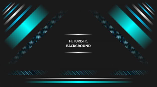 Futuristic background with glowing blue white modern techno shapes