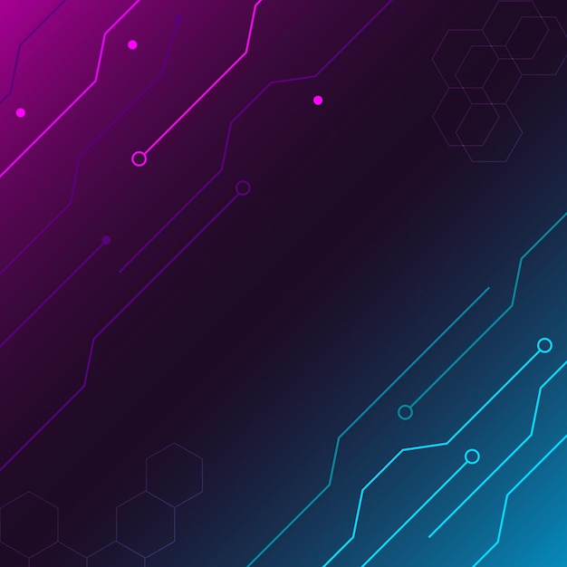 Vector futuristic background with neon bright lines