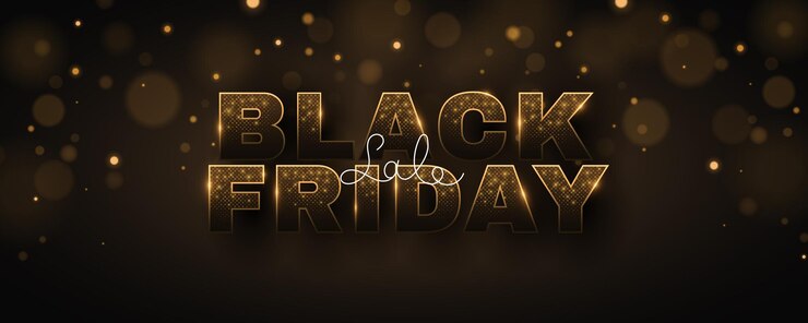 Vector futuristic banner of glittering dots for black friday sale abstract glowing circles on black background luxury cover design vector illustration eps 10