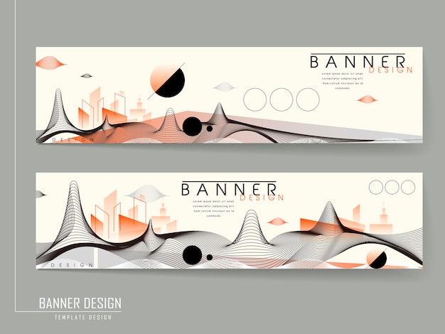 Vector futuristic banner template design