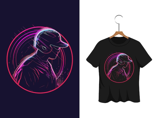 Futuristic Baseball T Shirt Design Artwork