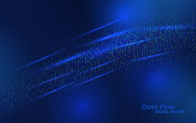 Futuristic Big Data Flow Design Visualization of Digital Lines Abstract Network Patterns and Information Streams Representing AI Computing and Cyber Innovation