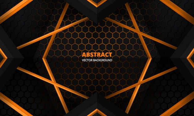 Futuristic black and orange abstract background