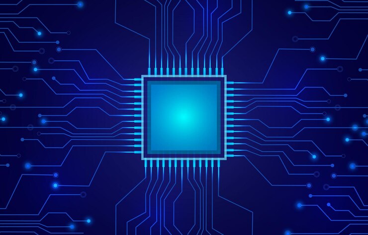 Vector futuristic blue background design