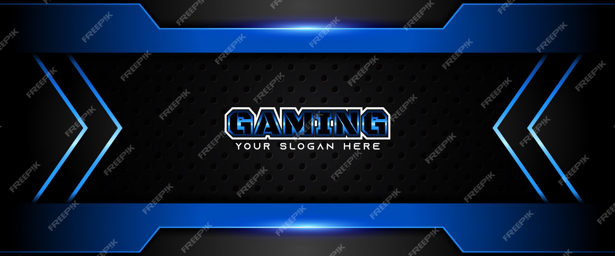 Gaming Blue Cover Art Template