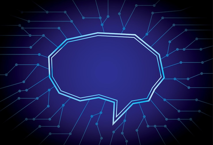 Vector futuristic brain shape graphic frame illustration vector for adding text