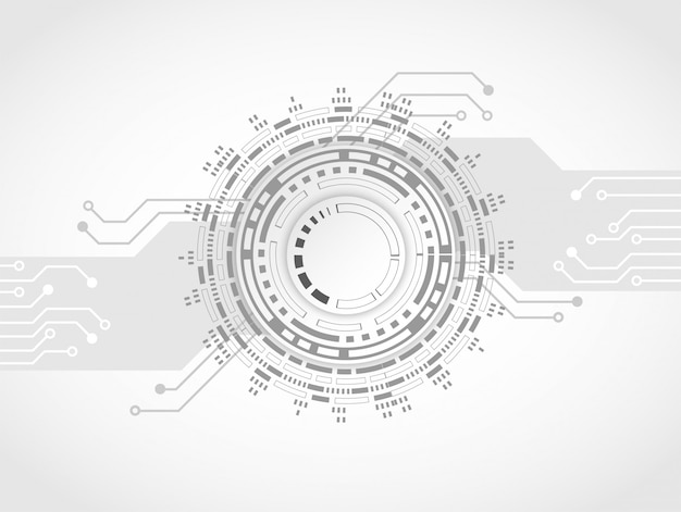 Futuristic clean technology  gear wheel technology circuit board