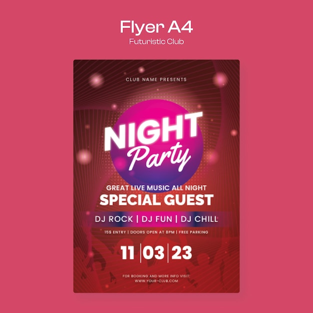 Futuristic club flyer template