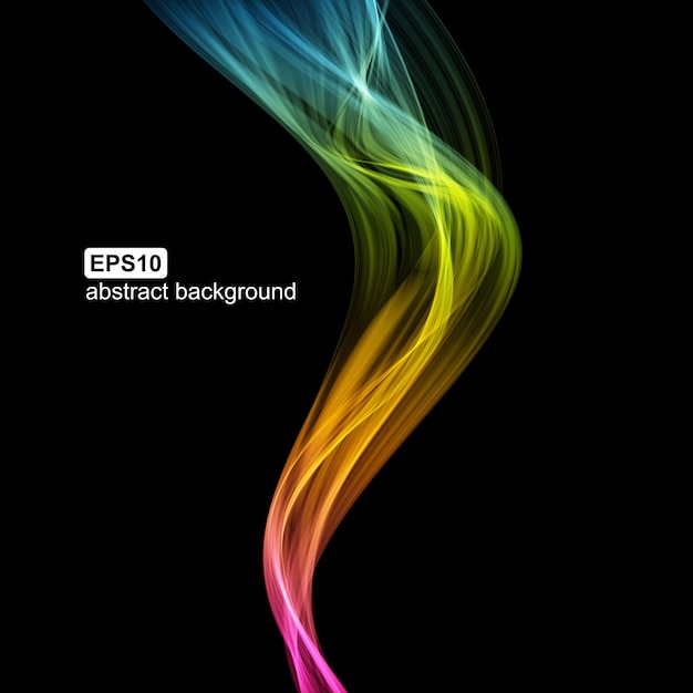 Vector futuristic colorful smoke background