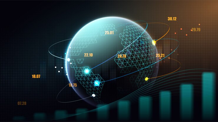 Vector futuristic concept of global network